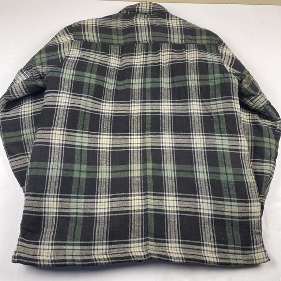 Canyon Guide Outfitters Flannel Shirt Jacket Men’s M Quilt Lined Chore Snap Up - Picture 2 of 11